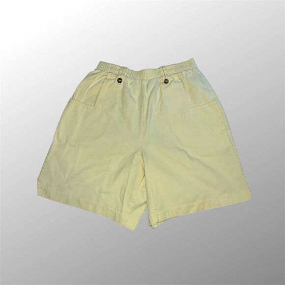 Vintage Yellow Stretch Waist Surf Style Shorts. MEDIUM - Picture 1 of 8